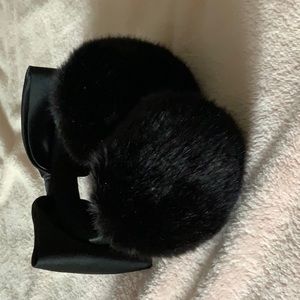 Ear muffs with bow on top